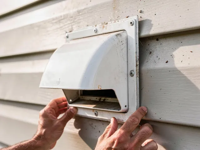 Bonita Springs Dryer Vent Cleaning technician delivering thorough residential dryer vent cleaning service in Bonita Springs